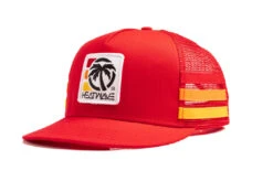 HWV 4 Speed Stripe Trucker Hat Red