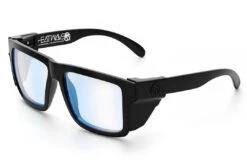 XL VISE Z87 Sunglasses Black Frame: Blue Light Blocking -Heat Wave Visual Black Blue Light Angle Black
