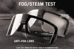 Vector Sunglasses: Anti Fog Black Z87+ -Heat Wave Visual Black Clear steam test