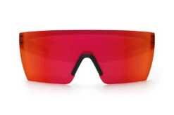 Performance XL Lazer Face Sunglasses: Red/Orange Z87+ -Heat Wave Visual LazerFace XL Perf Black Matte Firestorm Front