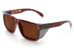 XL VISE Z87 Sunglasses Tortoise Frame: -Heat Wave Visual Tortoise Brown Angle Smoke