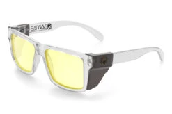 VISE Z87 Sunglasses Vapor Clear Frame: 15 VISE Z87 Sunglasses Vapor Clear Frame: -Heat Wave Visual Vise Clear HiVis Yellow Smoke