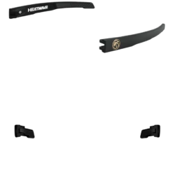 Custom Future Tech -Heat Wave Visual arm performance black with black and gold emblems