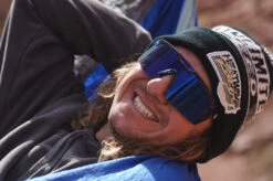 Future Tech Sunglasses: Neon Blue Frame Z87+ -Heat Wave Visual future on blake