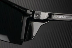 Performance XL Lazer Face Sunglasses: Black Z87+ -Heat Wave Visual lazer side shield detail 1