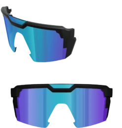 Custom Future Tech -Heat Wave Visual lens galaxy blue