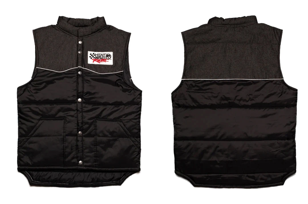 Heat Wave Cab Over Vest Black Denim (SIZE L ONLY) 1 Heat Wave Cab Over Vest Black Denim (SIZE L ONLY)